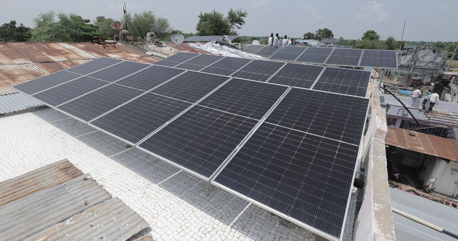 final Installed panels on terrace
