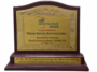 Wooden award plaque recognizing Chintan Mahida as "Best Associate" for 2018-19 from Euro Premium Solar System (India) Pvt. Ltd.