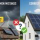 A graphic contrasting a solar mistake (storm) with the correct, safe solar installation.