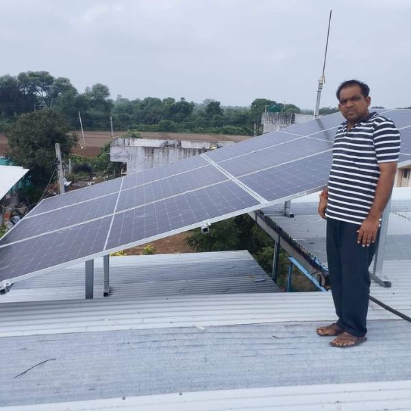 Custom solar panel installation on a complex roof structure